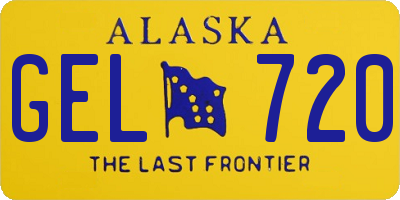 AK license plate GEL720