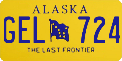AK license plate GEL724