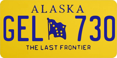 AK license plate GEL730