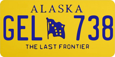 AK license plate GEL738