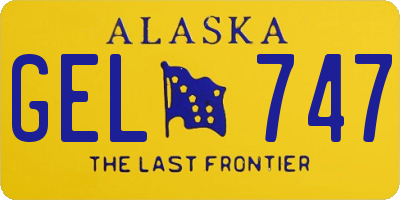 AK license plate GEL747