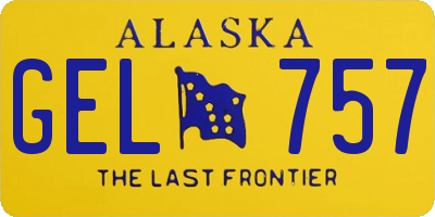 AK license plate GEL757