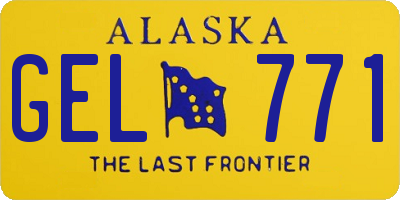 AK license plate GEL771