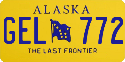 AK license plate GEL772