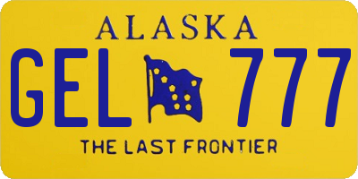 AK license plate GEL777