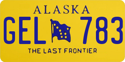 AK license plate GEL783
