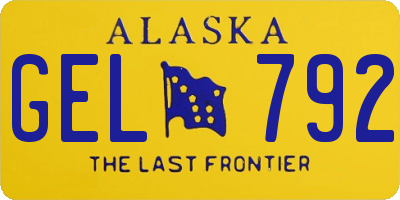 AK license plate GEL792