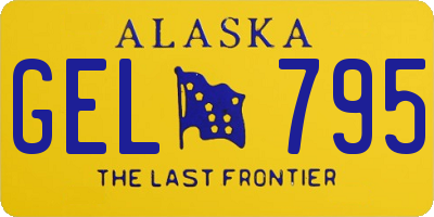 AK license plate GEL795