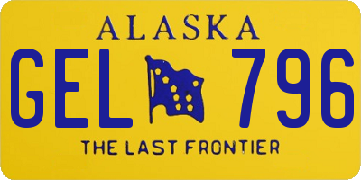 AK license plate GEL796
