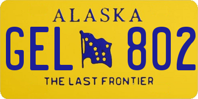 AK license plate GEL802