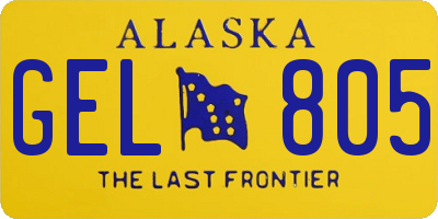 AK license plate GEL805