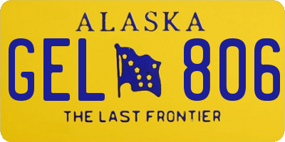 AK license plate GEL806