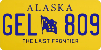 AK license plate GEL809