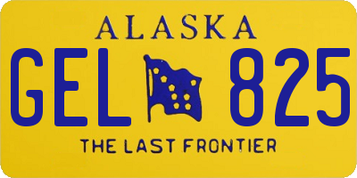 AK license plate GEL825