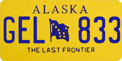 AK license plate GEL833