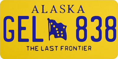 AK license plate GEL838