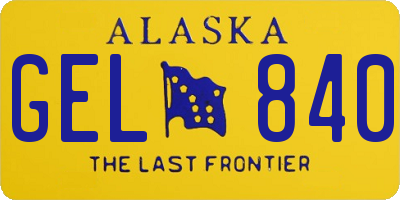 AK license plate GEL840