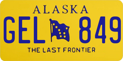 AK license plate GEL849