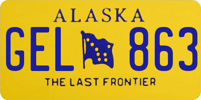 AK license plate GEL863