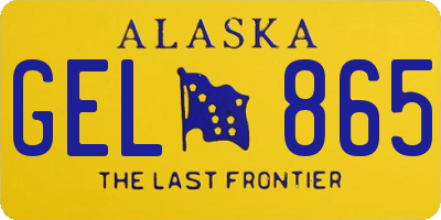 AK license plate GEL865