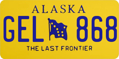 AK license plate GEL868