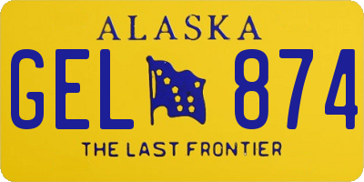 AK license plate GEL874