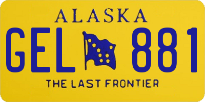 AK license plate GEL881