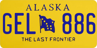 AK license plate GEL886