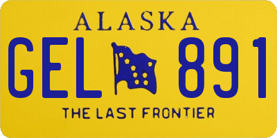 AK license plate GEL891