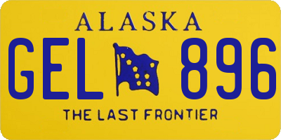 AK license plate GEL896