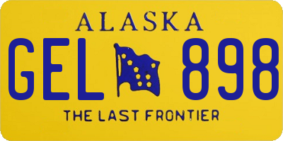 AK license plate GEL898