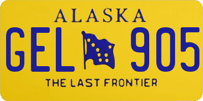 AK license plate GEL905