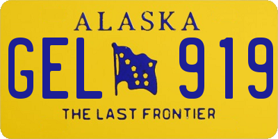 AK license plate GEL919