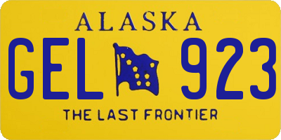 AK license plate GEL923