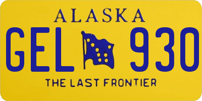 AK license plate GEL930
