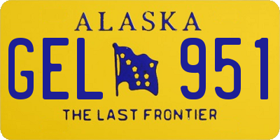 AK license plate GEL951