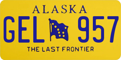 AK license plate GEL957