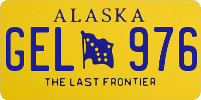 AK license plate GEL976
