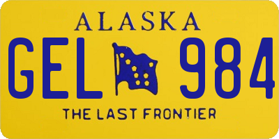 AK license plate GEL984