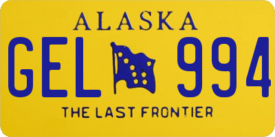 AK license plate GEL994