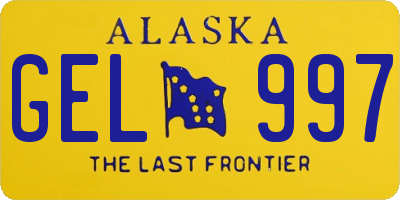 AK license plate GEL997