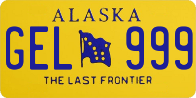 AK license plate GEL999