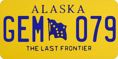 AK license plate GEM079