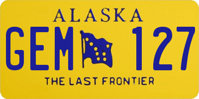 AK license plate GEM127