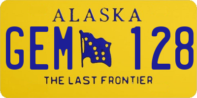 AK license plate GEM128