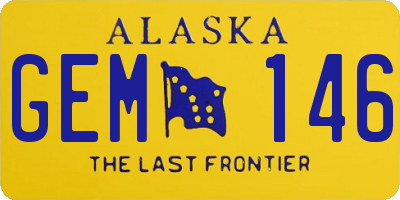 AK license plate GEM146