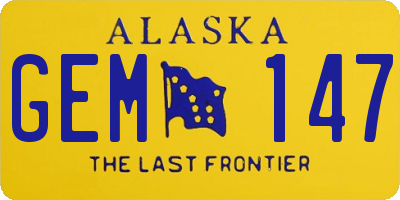 AK license plate GEM147