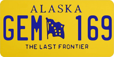 AK license plate GEM169