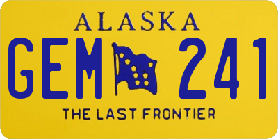 AK license plate GEM241