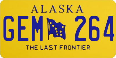 AK license plate GEM264